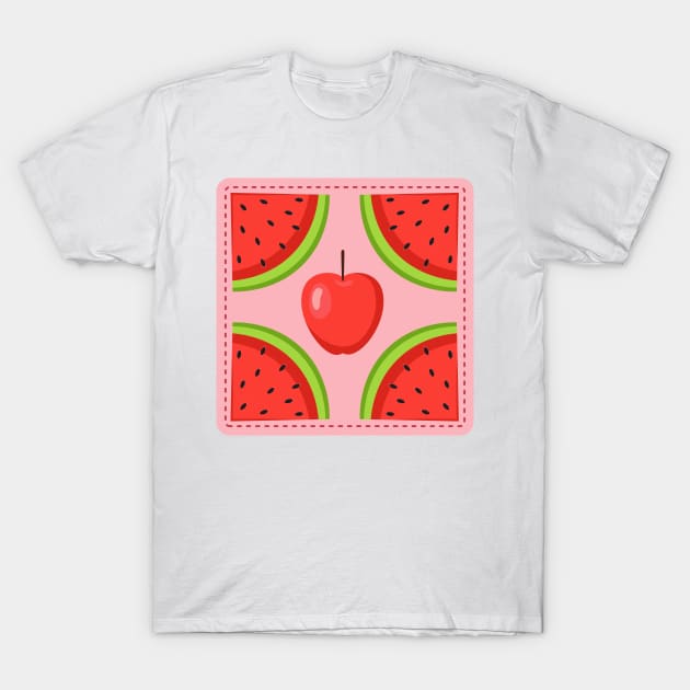 Apple Watermelon Fusion T-Shirt by SWON Design